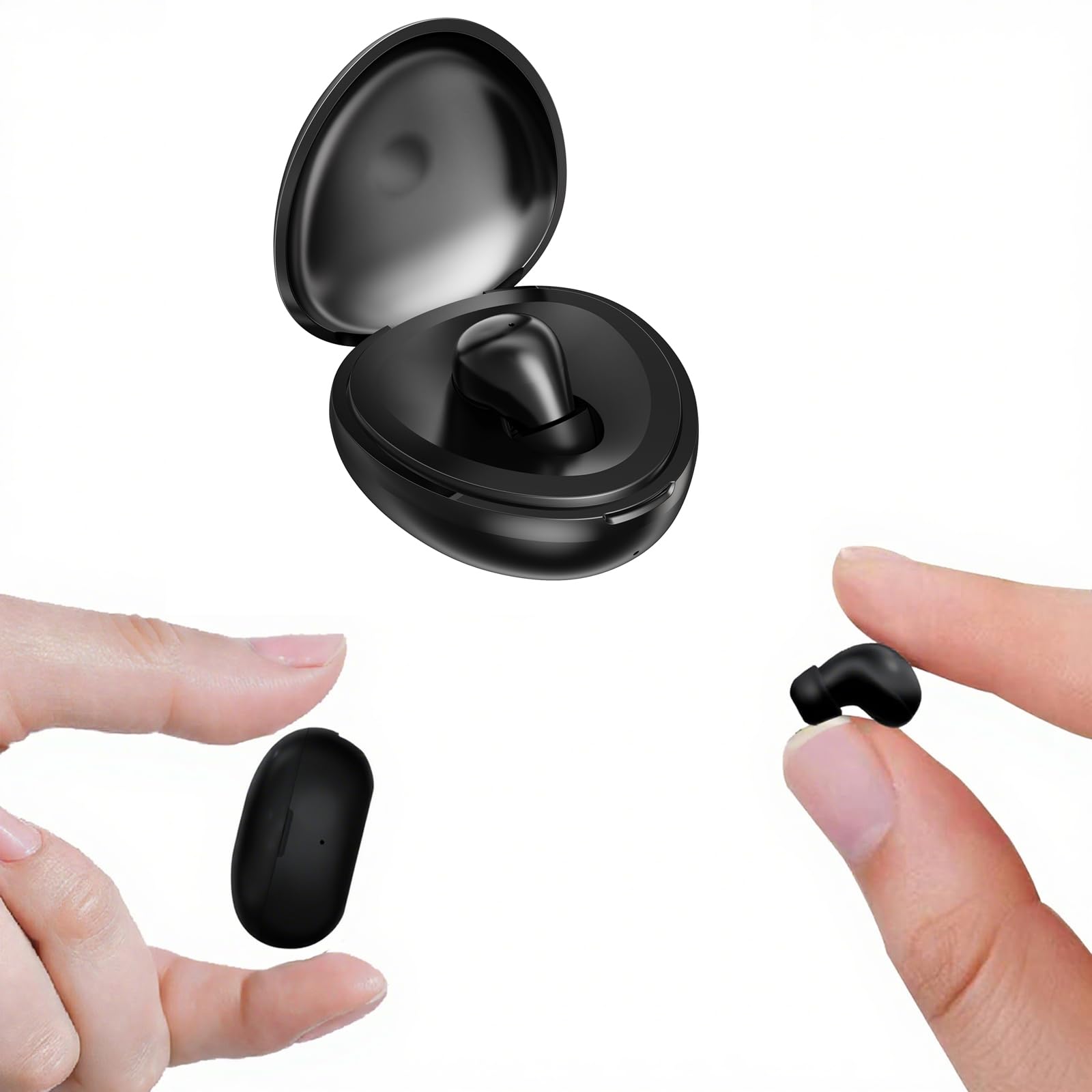 XMENHA Single Earbud Bluetooth Mini Small Invisible Earbuds Wireless Bluetooth One Ear Smallest Micro Tiny Discreet Earbuds For Small Ears Ear Canals Mini Invisible Ear Buds Discreet Headphones For Work