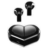 XMENHA Pink Heart Wireless Earbuds for Girls Kids, Cute Mini Tiny Small Invisible Earbuds Wireless Bluetooth for Small Ears Canals Women