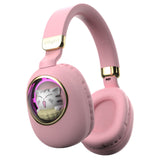 XMENHA Girls Kids Headphones Wired - Pink Noise Cancelling Wireless Headphones for Kids for School