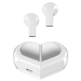 XMENHA Pink Heart Wireless Earbuds for Girls Kids, Cute Mini Tiny Small Invisible Earbuds Wireless Bluetooth for Small Ears Canals Women