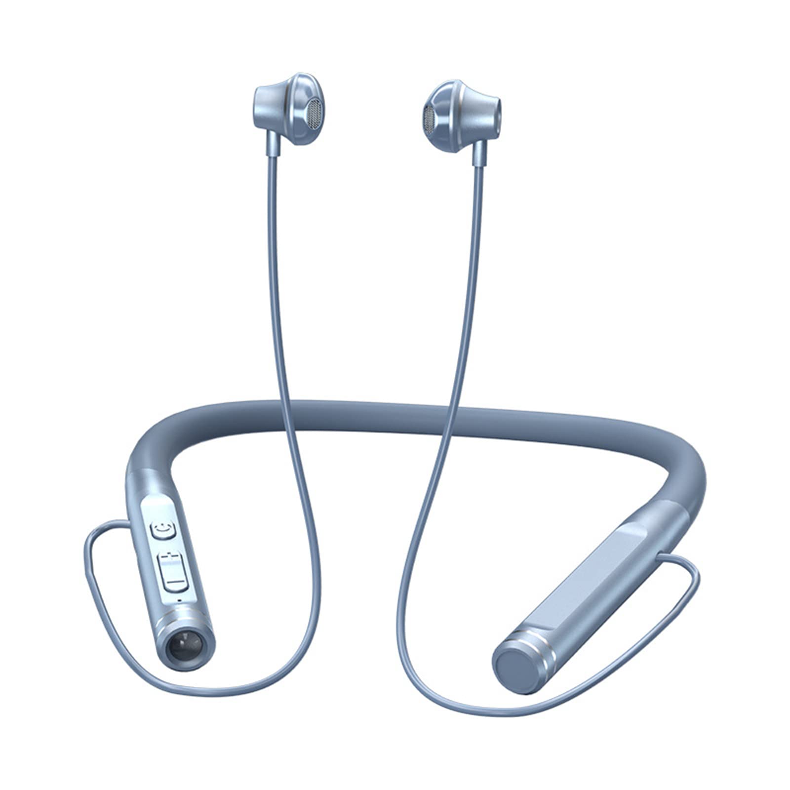 XMENHA Neckband Bluetooth Headphones Wireless Earbuds with Microphone Flashlight Around the Neck Waterproof Sport Headset Noise Cancelling Ear Bud