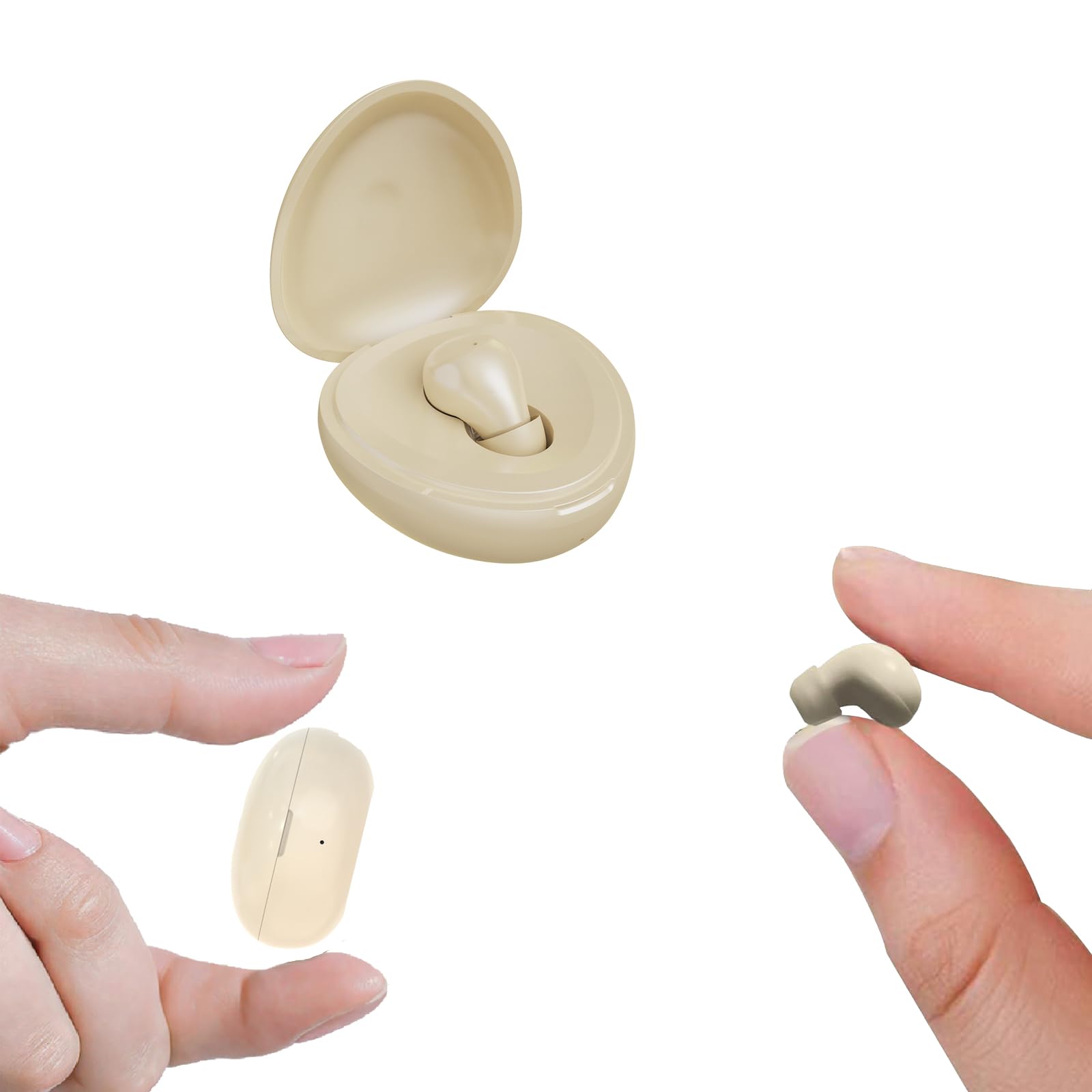 XMENHA Single Earbud Bluetooth Mini Small Invisible Earbuds Wireless Bluetooth One Ear Smallest Micro Tiny Discreet Earbuds For Small Ears Ear Canals Mini Invisible Ear Buds Discreet Headphones For Work