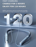 XMENHA Neckband Bluetooth Headphones Wireless Earbuds with Microphone Flashlight Around the Neck Waterproof Sport Headset Noise Cancelling Ear Bud