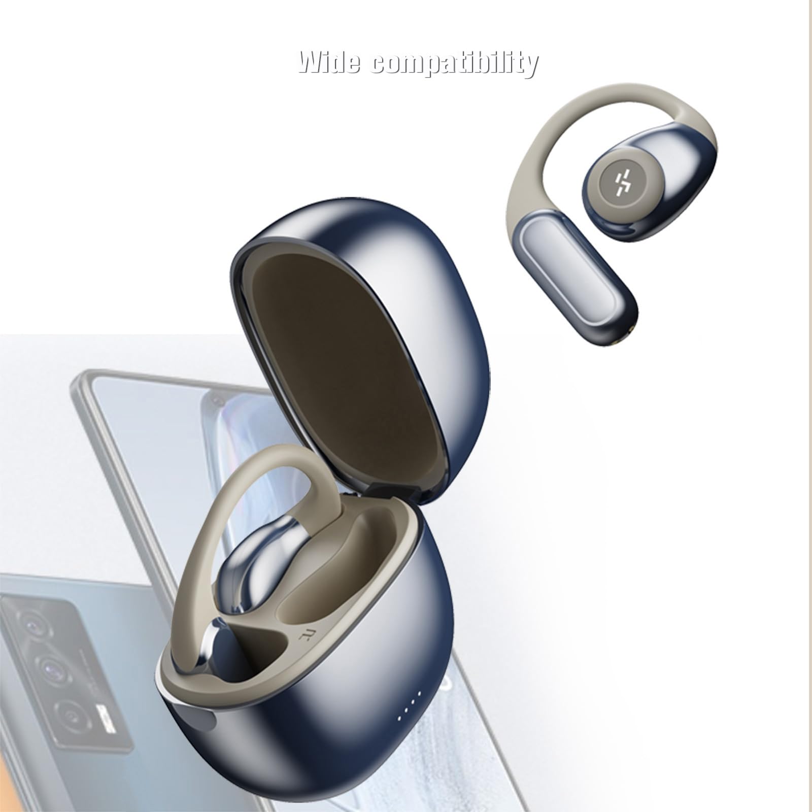 XMENHA Outside Outer Open Ear Earbuds Out of Wireless Bluetooth for Ows Hanging Earphones 5.4 Bluetooth Outer Out of Open Ear Headphones Outside air Bone Conduction Headphones Earbuds Over The Ear Buds