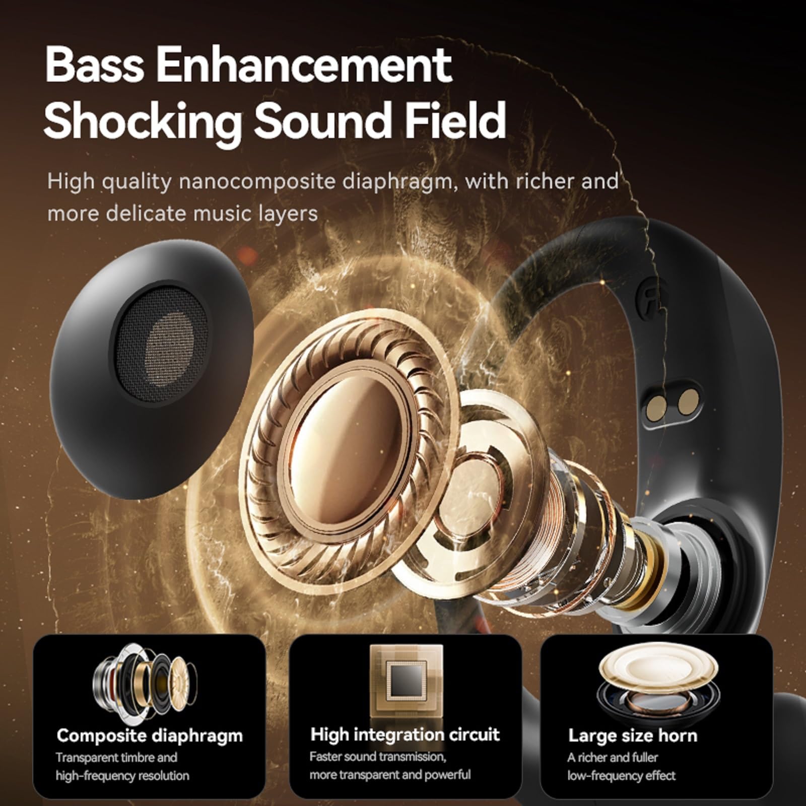 XMENHA Translation Translator Earbuds Real Time AI Language Translating Translate Open Ear Earbuds Headphones for iPhone Android Spanish Ear Piece Buds Earphone Earpiece Translator Device 140+ Languages
