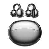 XMENHA Open Ear Clip On Earbuds Wireless Bluetooth Ear Cuff Buds Headphones Purple Outer Ear Earclip Bone Air Conduction Earring Earbuds Headphones Earphones Waterproof for Small Ear Canals Women