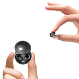 XMENHA Tiny Small Mini Invisible Earbuds Wireless Bluetooth for Small Ears Low Profile Discreet Hidden Earbuds for Work Sleep Ear Buds Invisible Headphones Black