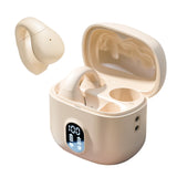 XMENHA AI Language Translator Earbuds Translate Open Ear Clip On Buds Bluetooth Translation Translating Earbuds Real Time AI Bone Conduction Headphones