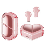 XMENHA Pink Heart Wireless Earbuds for Girls Kids, Cute Mini Tiny Small Invisible Earbuds Wireless Bluetooth for Small Ears Canals Women