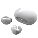 XMENHA Ear Clips Ear Buds Clip On Open Ear Earbuds Wireless Ear Clip Bone Conduction Conducting Headphones Induction Headset Earphones Bone Conduction Bluetooth Earbuds Earbud Ear Buds
