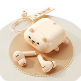 XMENHA True Wireless Pink Cute Earbuds Bluetooth Kawaii Headphones for Girls - Small Mini Tiny Ear Buds for Kids