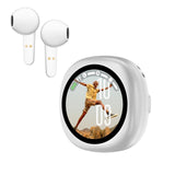 XMENHA Touch Screen Earbuds Blue Tooth Ear Buds with Smart LCD Touchscreen Case AI Language Translator Translation Cool Wireless Earbuds Real Time Bluetooth 5.4 Headphones with Screen