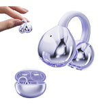 XMENHA Open Ear Ear Clip On Earbuds Wireless Bluetooth Ear Cuff Clip On Ear Buds Headphones Bone Conduction Earbuds Out of Open Ear Headphones Ear Buds Bone Conducting