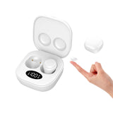 XMENHA Mini Invisible Purple Earbuds Wireless Bluetooth Small Tiny Earbuds Headphones for Small Ear Canals Women Blue Tooth Headset with Mic Wireless Earphones for iPhone Ear Buds Hidden Headphones for Work