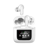 XMENHA Tws Bluetooth Touch Screen Earbuds With Screen Active Noise Cancelling Anc Tws Wireless Touchscreen Earbuds For Small Ears Canals For Iphone Android Blue Tooth Ear Buds Wireless Earphones Bluetooth