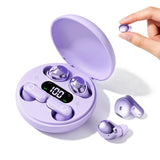 XMENHA Small Invisible Mini 2 Set Purple Earbuds Wireless Bluetooth Tiny Ear Buds for Small Ear Canals Kids Micro Invisible Headphones Low Profile Tiny Smallest Sleep Discreet Hidden Earbuds for Work