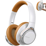 XMENHA ANC Wireless Bluetooth Hybrid Active Noise Cancelling Headphones Green Over the Ear Earphones Sound Cancelling Headphone Headset with Noise Cancellation for Airplane Travel Gym Game Adults