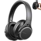XMENHA ANC Wireless Bluetooth Hybrid Active Noise Cancelling Headphones Green Over the Ear Earphones Sound Cancelling Headphone Headset with Noise Cancellation for Airplane Travel Gym Game Adults