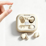 XMENHA 2 Pairs Mini Small Invisible Earbuds Wireless Bluetooth Sleep Invisible Ear Buds Smallest Headphones Low Profile Tiny Micro Small Hidden Discreet Earbuds for Work Sleeping