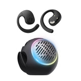 XMENHA Open Ear Headphones Over The Ear Earbuds Wireless for Kids, Waterproof Small Mini Portable Bluetooth Speaker with Earbuds