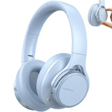 XMENHA ANC Wireless Bluetooth Hybrid Active Noise Cancelling Headphones Green Over the Ear Earphones Sound Cancelling Headphone Headset with Noise Cancellation for Airplane Travel Gym Game Adults