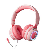 XMENHA Kids Headphones with Microphone for School - Wireless Boy Girls Noise Cancelling Ear Protection Bluetooth Headphones Foldable Children Volume Limiting for iPad Kindle Airplane Travel Tablet