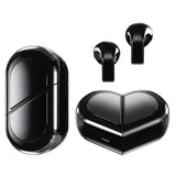 XMENHA Pink Heart Wireless Earbuds for Girls Kids, Cute Mini Tiny Small Invisible Earbuds Wireless Bluetooth for Small Ears Canals Women