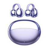 XMENHA Open Ear Clip On Earbuds Wireless Bluetooth Ear Cuff Buds Headphones Purple Outer Ear Earclip Bone Air Conduction Earring Earbuds Headphones Earphones Waterproof for Small Ear Canals Women