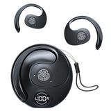 XMENHA Out of Ear Open Earbuds Earless Headphones Bluetooth Outside Ear for Ows Open Owls Hanging Earphones 5.4 Bluetooth Open Ear Hanging Headset Temple Headphones Air Bone Conduction Earbuds Over The Ear