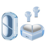 XMENHA Pink Heart Wireless Earbuds for Girls Kids, Cute Mini Tiny Small Invisible Earbuds Wireless Bluetooth for Small Ears Canals Women