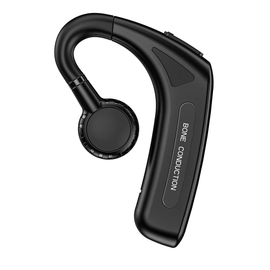 Xmenha Open Ear Headphones Wireless Bone Conduction Headphones Black Ear Buds with Ear Loops Bluetooth Running Sport Earbuds with Ear Hooks Open Ear B Xmenha Wireless Ear Clip Bone Conduction Headphones headset Clip