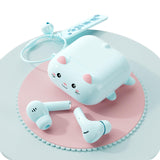 XMENHA True Wireless Pink Cute Earbuds Bluetooth Kawaii Headphones for Girls - Small Mini Tiny Ear Buds for Kids