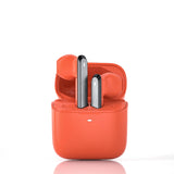 XMENHA True Wireless Earbuds Bluetooth Work Earbuds with Microphone TWS Wireless Earphones Orange Blue Tooth Ear Buds Headphones for Working Out in Ear Headphones Earphones