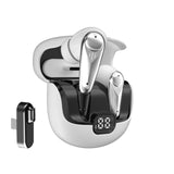XMENHA Wireless Gaming Earbuds for PC with Mic 2.4GHz Dongle Low Latency ANC Noise Cancelling Earbuds in Ear Gaming Headphones Earphone Ear Buds Compatible with Meta Quest 2, Steam Deck, PS4, PS5, PC, Switch