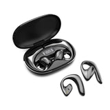XMENHA Open Ear Headphones Wireless Bluetooth Air Bone Conduction Headphones Head Set with Mic Bone Conduction Earbuds Headset Bone Conducting Earphones Workout Over the Ear Running Earbuds with Earhooks
