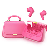 XMENHA Cute Pink Kids Earbuds Ear Buds Girls Hot Pink Bag Wireless Bluetooth Earbuds for Small Ears Women Kids for School, TWS True Wireless Kids Earbud Earphones Kawai Blue Tooth Ear Buds for iPhone Android