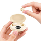 XMENHA Mini Invisible Small Sleep Earbuds Wireless Bluetooth Ear Buds for Small Ears Women Invisible Hidden Headphones Discreet Smallest Micro Tiny Comfortable Low Profile Earbuds for Work Sleeping