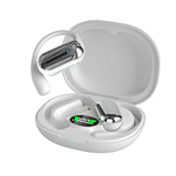 XMENHA Out of Ear Open Ear Headphones Wireless Ear OWS Hanging Earphones 5.4 Bluetooth Air Bone Conduction Around Over The Ear TWS Wireless Earbuds Workout Outside The Ear Headphones Ear Buds with Earhooks