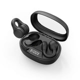 XMENHA Clip On Open Ear Earbuds Wireless Bluetooth Small Earclip Outer Ear Clip Kids Air Bone Conduction Headphones Open Ear Ear Buds