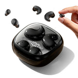 XMENHA Flat Sleep Mini Invisible Earbuds Wireless Bluetooth, Side Sleepers Flat Sleeping Small Tiny Micro Ear Buds Small Ears Low Profile Smallest Discreet Hidden Earbuds Headphones for Work 2-Pack