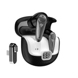 XMENHA Wireless Gaming Earbuds for PC with Mic 2.4GHz Dongle Low Latency ANC Noise Cancelling Earbuds in Ear Gaming Headphones Earphone Ear Buds Compatible with Meta Quest 2, Steam Deck, PS4, PS5, PC, Switch