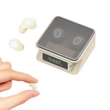 XMENHA Invisible Mini Small Tiny Earbuds for Small Ears Buds Wireless Bluetooth In Ear Headphones Hidden Earphones IPX5 Waterproof Soft Discreet Low-Profile Earbuds for Men Women Sleep Work Sports Commuting