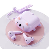 XMENHA True Wireless Pink Cute Earbuds Bluetooth Kawaii Headphones for Girls - Small Mini Tiny Ear Buds for Kids