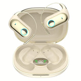 XMENHA Wireless Bluetooth Open Ear Earbuds Over The Ear Open Ear Headphones Bone Air Conduction Earbuds that Don't Go in Your Ear with Over-Ear Hooks Out of Ear Headphones