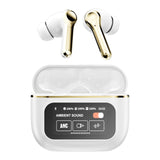 XMENHA Active Noise Cancelling Earbuds with Touch Screen Water Proof Blue Tooth Ear Buds Sport True Wireless Bluetooth Earbuds with Charging Case Earphones with Microphone