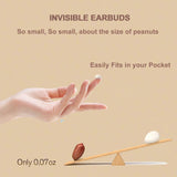 XMENHA Smallest Bluetooth Mini Small Invisible Earbuds Wireless Bluetooth Hidden for Work Micro Tiny Discreet Earbuds for Small Ears