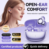 XMENHA Outer Open Ear Clip On Wireless Bluetooth Earbuds Ear Buds Open Ear Cuff Headphones Air Bone Conduction Earbuds