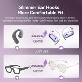 XMENHA Wireless Bluetooth Open Ear Earbuds Over The Ear Open Ear Headphones Bone Air Conduction Earbuds that Don't Go in Your Ear with Over-Ear Hooks Out of Ear Headphones