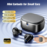 XMENHA Small Mini Earbuds True Wireless Bluetooth Blue Tooth Ear Buds for Small Ears Discreet Hideen Headphones Low Profile Invisible Tiny Micro Comfortable Earbuds for Work