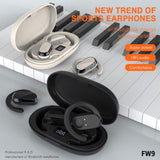 XMENHA Wireless Ear Hanging Bluetooth Headset Open Ear Air Bone Conduction Earbuds Earless Out of Ear Headphones Wireless Bluetooth Adjustable Overr The Ear Earbuds OWS Open Ear Buds
